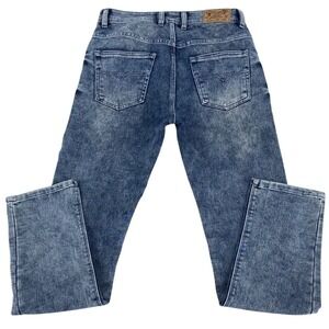 Diesel Industry Acid Wash Straight Leg Jeans Blue Denim Size 14 Women Stylish
